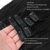 Clip in Hair Extensions Real Human Hair for Women Thick Remy Human Hair Extensions Brazilian Straight Human Hair Clip ins Natural Black Color 7pcs 20Inch 120g/set