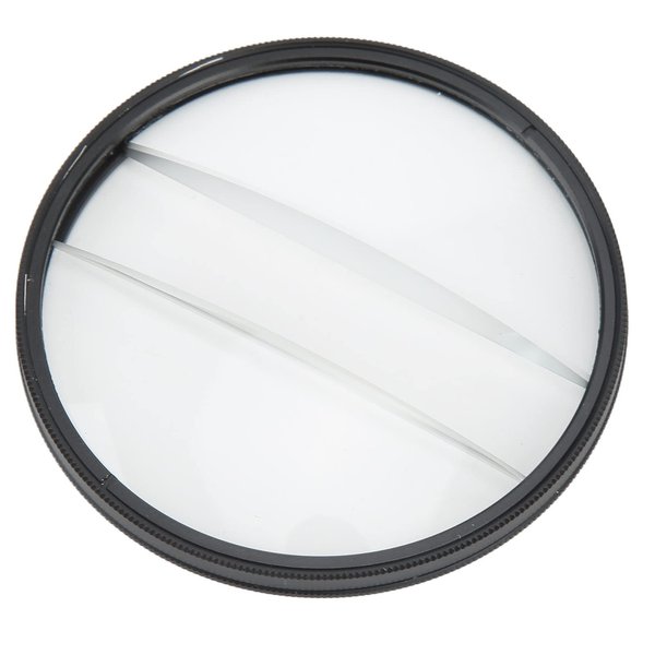 58MM Lens Filter Kit Camera Special Effects Filter Double Glass Split Diopter Filter Half Moon Glass Split Diopter Filter Foreground Blur Photography SLR Accessory Filter