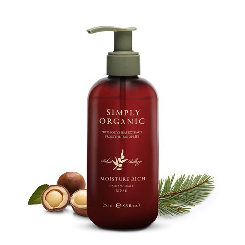 Made in Italy, All Natural Cruelty Free Hair Care for Women & Men, Moisturizing Deep Conditioner Scalp Rinse with Shea Butter & Olive Leaf Extract, PUMP NOT INCLUDED, 251ml/8.5floz, MOISTURE RICH