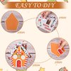 JarThenaAMCS 36 Packs Christmas Paper Craft Kit for Kids Gingerbread Man House Arts and Crafts DIY Cards with Stickers Xmas Make Your Own Ornament Set for Classroom Activities Party Decor Supplies
