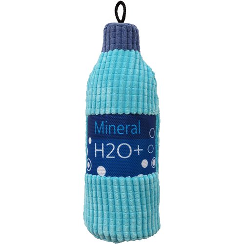 Scoochie Pet Products 475 Water Bottle with Squeaker Blue, 8", Blue