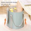 Andech Foot Soaking Bath Bucket, Foot Bath Portable Travel Thermal Insulation Multifunctional Foldable Foot Soaking Bucket with Lid Home Travel Outdoor Camping Portable Foot Soaking Spa Bucket,Blue