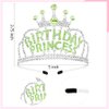 AHONEY Birthday Princess Crown Tiara for Girls Women, Birthday Girl Headband, Happy Princess Birthday Party Decorations Gifts (Green)