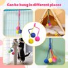 Leefasy Hanging Interactive Cat Toy Sisal Rope Ball, Eco Friendly Self Play Bite and Wear Resistant Pets Interactive Toy Cat Rope Ball for Indoors Cats for Hanging Cat Scratching Tree - Random Color