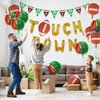 Football Party Supplies Kit - Touchdown Letter Balloons, Goal Post & Football Shaped Foil Balloons, Round 'Touchdown!' Foil Balloons, and Banner for Birthday, Game day, Tailgate Party Decorations