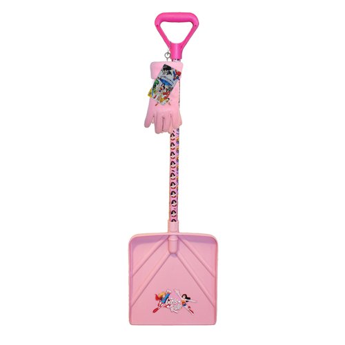 Midwest Quality Gloves DC Girls Snow Shovel & Fleece Glove Combo, Kids, Pink/Multi