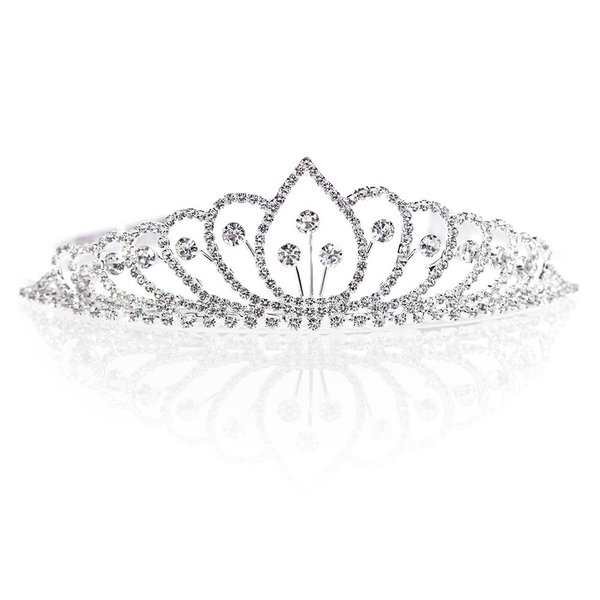 Anderson's Lola Rhinestone Tiara, 1.5 Inches, Woman's Crown, Wedding/Prom Tiara