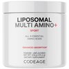 Codeage Liposomal Multi Amino Powder Supplement - BCAA & EAA Supplement All 9 Essential Amino Acids, Branched-Chain Amino Acid, Pre & Post Workout, Unflavored, Liposomal Delivery, Non-GMO, 6.15 oz