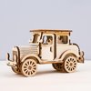 YII WMOC 3D Wooden Puzzle Retro Car Model Desktop Toy DIY Handmade Wooden Model Car Kit Adult/Youth/Children Creative Gift