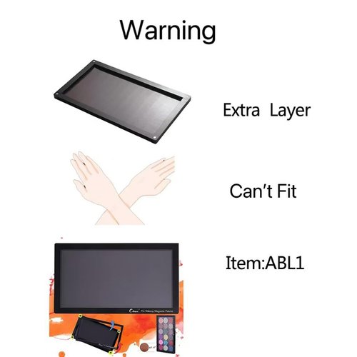 Coosei Acrylic Magnetic Makeup Palette Eyeshadow Palette Empty for ABL2 and dABL2 only an Additional Stackable Layer for More Space (Stackable Extra 1 Layer),Unsuitable for ABL1