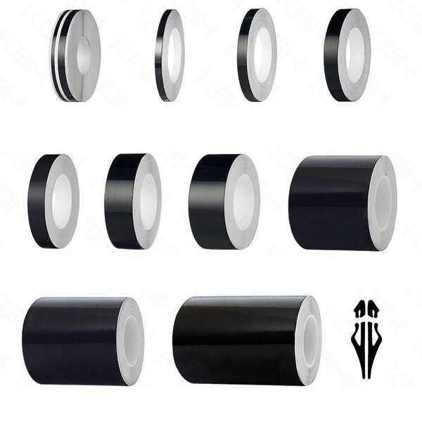 A&Z New Roll Vinyl Pinstriping Pin Stripe DIY Self Adhesive Line Car Tape Decal Stickers 32 Ft Black