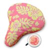 Cushioned Padded Waterproof Adjustable Fun Bike Bicycle Seat Cover (Pink Yellow) with Bell