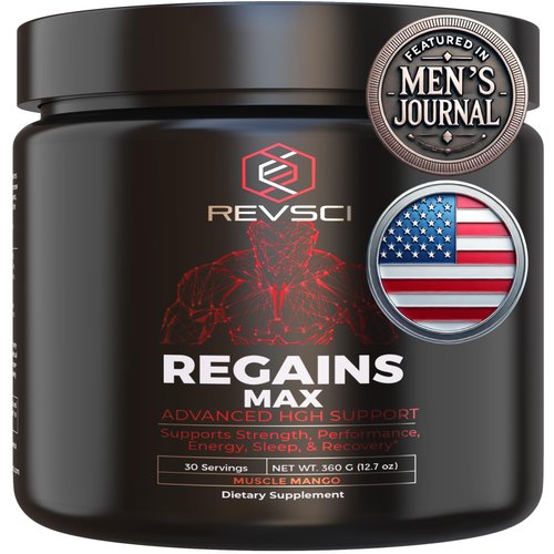 HGH Supplements for Men & Women, REVSCI Regains Max Amino Acids Supplement, Post Workout Recovery Powder, Anabolic Muscle Recovery & Muscle Builder for Men, HGH Human Growth Hormone Booster Supplement
