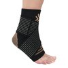 Copper Ankle Brace Compression Sleeve Support for Women & Men - Adjustable Strap for Arch Support - Plantar Fasciitis Brace for Sprained Ankle, Achilles Tendonitis Pain, Injury Recovery, Running(XL)