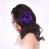 Topbuti Rose Hair Clip Flower Hairpin Rose Brooch Floral Clips, 4 Pcs Fabric Rose Flowers Hair Clips Mexican Hair Flowers Pin up Headpieces for Woman Girl Wedding Party Mother's Day (2 Sizes) (Purple)