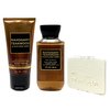 Bath & Body Works Men's Collection Mahogany Teakwood Body Cream and 3-in-1 Hair, Face & Body Wash Bundle with a Natural Oats Sample Soap - Travel Size