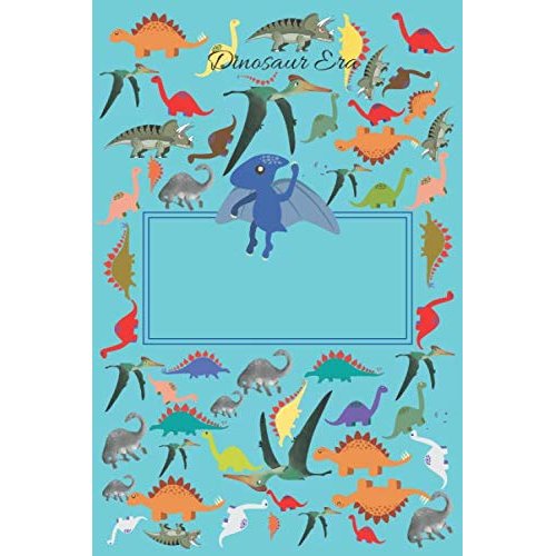 Dinosaur Era: Primary Story Journal/Dinosaur Lover Notebook/Story Notebook for Kids: lined notebook journal gift, 100 pages 6x9, mitte finish
