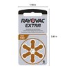 Rayovac Extra Advanced, size 312 Hearing Aid Battery (pack 60 pcs)