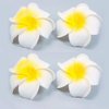 4Pcs White Hawaiian Plumeria Flower Hairpins Women Hawaiian Hawaii Bohemia Style Plumeria Foam Flower Hair Clips Hair Barrette Hairpin For Bridal Wedding Party Beach Holiday Clips