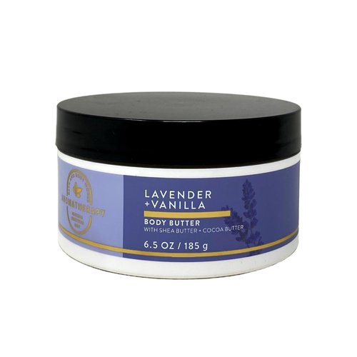 Bath & Body Works Aromatherapy Lavender + Vanilla Body Butter with a Natural Oats Sample Soap