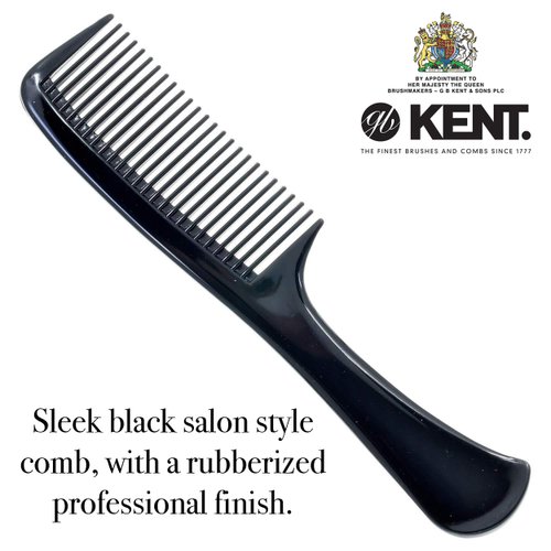 Kent SPC83 Salon-Style Barber Comb and Dressing Cutting Detangler Comb with Wide Teeth - Professional Barber Wide Tooth Comb for Styling for Medium and Thick - Kent Quality Barber Supplies