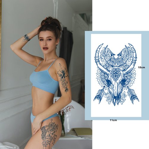 Aresvns Semi Permanent Tattoos, 8 Sheet Waterproof and Long-Lasting 2 Weeks, Plant-Based Ink Realistic Fake Tattoos Stickers for Women Men and Kids (Animals) Christmas Gift