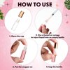 Jinei 150 Pcs Clear Empty Lip Balm Bottles 1.2ml Mini Lip Gloss Tubes, Refillable Lipstick Containers Transparent Plastic Clear Lipstick Tubes for Girl Women DIY Makeup Lip Sample Travel (Rose Gold)