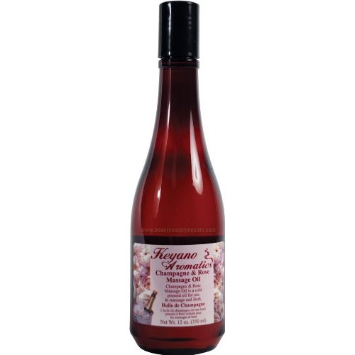 Keyano Aromatics Champagne & Rose Massage Oil 12 oz by Keyano