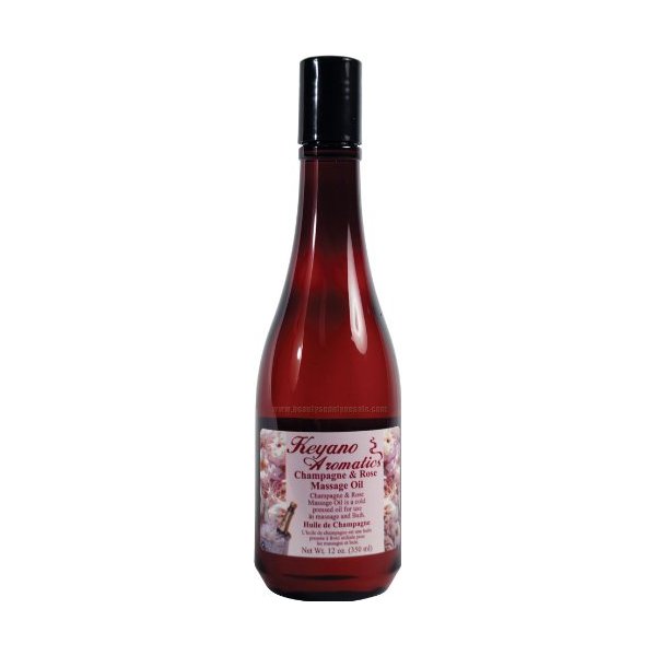 Keyano Aromatics Champagne & Rose Massage Oil 12 oz by Keyano