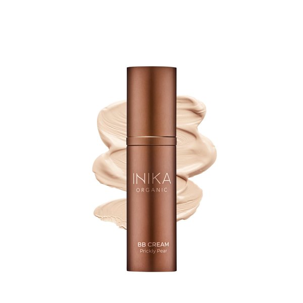 INIKA Organic BB Cream Foundation - Vegan Makeup with Hydrating Prickly Pear Oil, Jojoba Oil, and Pomegranate Seed Oil - Lightweight, Brightening BB Glow for Balanced Skin Tone, Nude, 1 fl oz