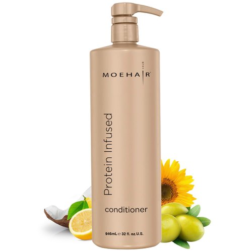 MOEHAIR Protein Infused Hair Conditioner (32 Fl oz) For Chemically Treated, Damaged Dry Hair With Proteins | Smoothens Split Ends | Adds Shine and Luster | Protein Conditioner