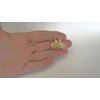 Generic Small mini gold metal flowers leaf hair claw clip