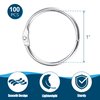 OFFPLEX Loose Leaf Binder Rings 1 Inch (100 Pack) – Sturdy Book Rings, Index Card Rings, Key Rings, Flashcard Rings, Notebook Paper Rings, Metal Rings for Office, School or Home