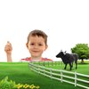 Gemini&Genius Farm Animal Toys, Longhorn Cow Action Figure, Hand Painted, 6 Inches Length, Realistic and Durable Farm Toys for Children Boys and Girls Gift (1209)