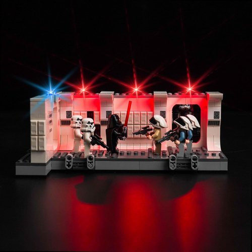 Bourvill LED Light for Lego Boarding The Tantive IV 75387 Set, Classic Version Light Lighting Building Blocks Model Compatible with Lego 75387(Lights Only, No Model)