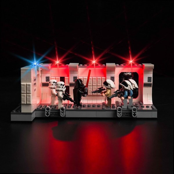Bourvill LED Light for Lego Boarding The Tantive IV 75387 Set, Classic Version Light Lighting Building Blocks Model Compatible with Lego 75387(Lights Only, No Model)