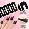100PCS Nail Polish Protector for Fingers, Gel Nail Sticker, Peel Off Barrier 99.99%+ UV Finger Protection Skin Cuticle Protector Tape for Nail Painting, U-Shaped French Tip Nail Art Accessories DIY
