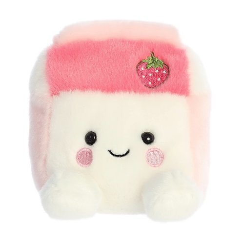Aurora® Adorable Palm Pals™ Fresa Strawberry Milk™ Stuffed Animal - Pocket-Sized Play - Collectable Fun - Pink 5 Inches