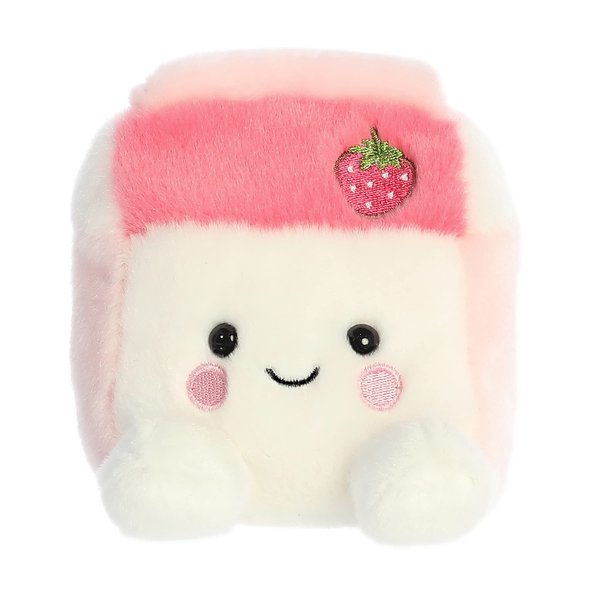 Aurora® Adorable Palm Pals™ Fresa Strawberry Milk™ Stuffed Animal - Pocket-Sized Play - Collectable Fun - Pink 5 Inches