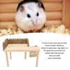 Tnfeeon Hamster with Climbing Ladder, Guinea Pig Toys Chinchilla Perch Cage Accessories Toy Wooden Play Gym Stand for Hamsters Squirrel Guinea Pig