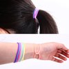 Senkary 120 Pieces Silicone Jelly Bracelets Rainbow Glow Neon Stretchable 80s Bracelets Bands Hair Ties for Party Favors, Adults, Women (10 Colors)
