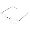 Rimless Progressive Multifocus Reading Glasses Blue Light Blocking No Line Multifocal Computer Readers for Women Men Rectangular Eyewear Titanium Lightweight Magnification Presbyopia Eyeglasses