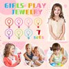 7 Sets Girl Dress up Jewelry Toddler Jewelry Princess Bracelet Necklaces Kids Costume Jewelry Set for Girl Tea Costume Party (Heart Pendant)