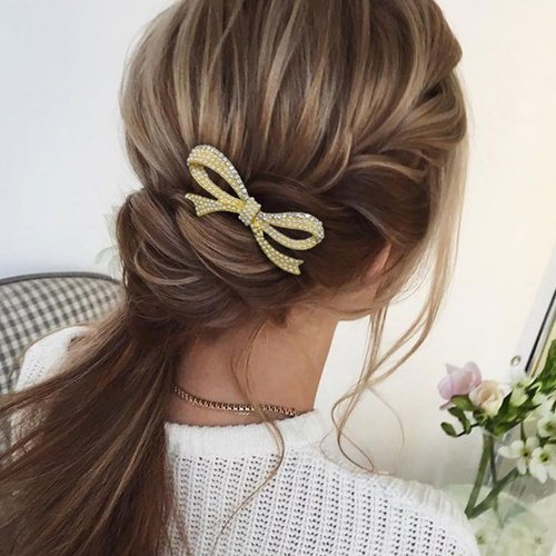 Hairpin Pearl Headdress Wedding Hair Accessory Bow Headdress Wedding Hair Clip Women Headdress Hair Accessories Bridal Hair Accessory
