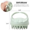 Hair Scalp Massager Shampoo Brush Dry Scalp Brush Silicone Scalp Scrubber Dandruff Shampooing Brush Head Scrubber Exfoliating Brush - Green