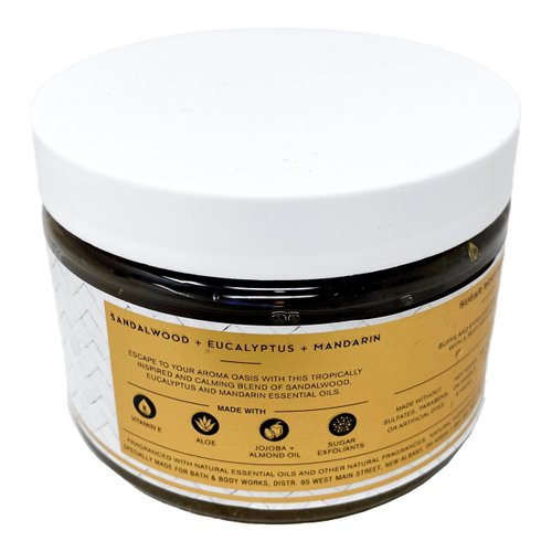 Bath & Body Works Aromatherapy Oasis -Sandalwood + Eucalyptus + Mandarin Body Scrub - 13 oz / 368 g