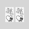 Oottati 2 Sheets Small Tiny Temporary Tattoo Stickers Thorns Butterfly Heart Star