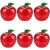 DOERDO 6pcs Plastic Bobbing Apples Filled Bobbing Apple Containers for Creative Party Favors and Festive Decorations, 3.9"x3.5"