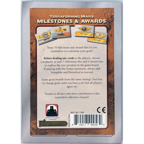 Stronghold Games Terraforming Mars Milestones and Awards - Strategy Board Game - for 1 to 5 Players and Ages 12+