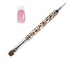 VONYA Kolinsky Acrylic French Tip Gel Nail Art Brush with Dotting Tool,For Professional Manicure Cuticle Clean up Nail Art Design. (Size12)